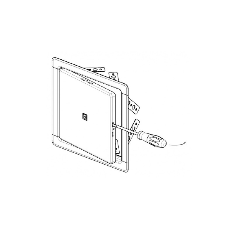 Vanová dvířka 200 x 300, nerez, HACO 0124