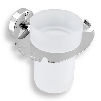 Držák skleničky a kartáčků Metalia 11, sklo/chrom, Novaservis, 0149,0