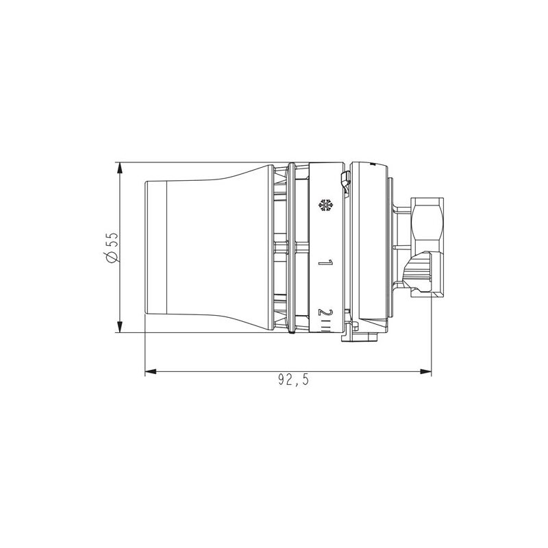 Termostatická hlavice Redia M30 3330, M30x1,5, Danfoss 015G3330