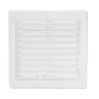 Větrací mřížka 200 x 200 mm, s rámečkem, uzavíratelná, bílá, HACO 0205