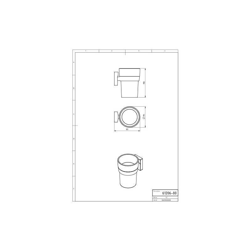 Držák kartáčků a pasty Metalia 12, sklo/chrom, Novaservis 0206,0