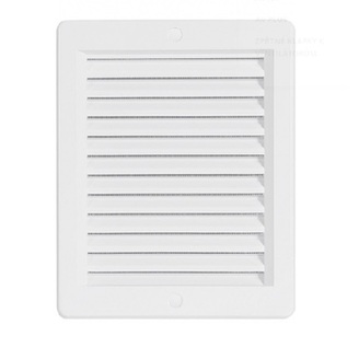 Větrací mřížka 150 × 200 mm, s rámečkem a síťovinou, bílá, HACO 0207