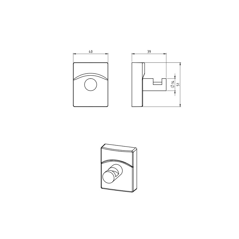 Háček Metalia 12, chrom, Novaservis, 0209,0