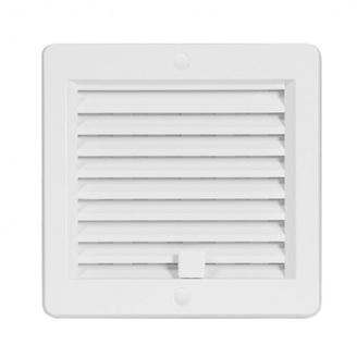 Větrací mřížka 150 x 150 mm, s rámečkem, uzavíratelná, bílá, HACO 0213