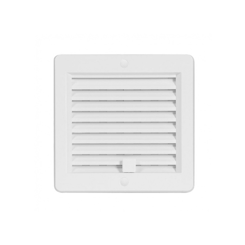 Větrací mřížka 150 x 150 mm, s rámečkem, uzavíratelná, bílá, HACO 0213