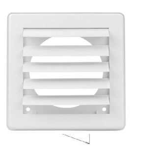 Větrací mřížka 150 × 150 mm, gravitační, bílá, HACO 0215