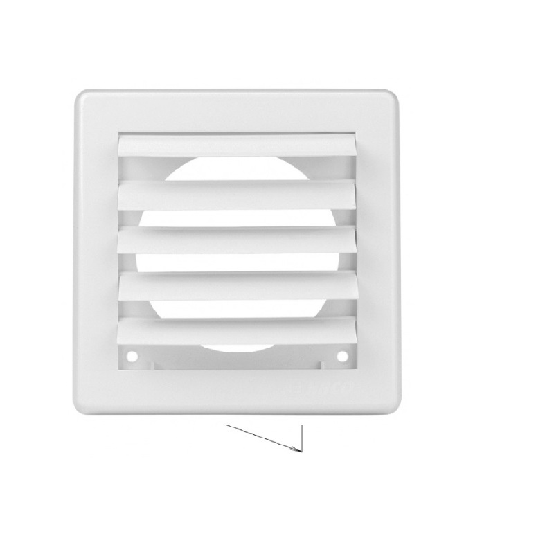 Větrací mřížka 150 × 150 mm, gravitační, bílá, HACO 0215