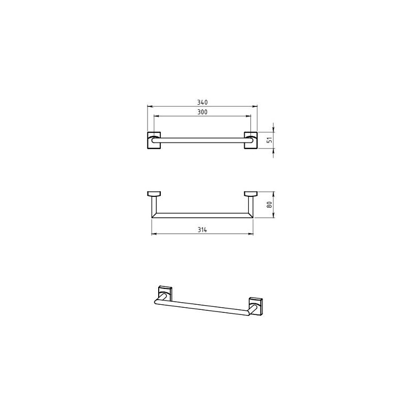 Držák ručníků Metalia 12, chrom, Novaservis, 0226,0
