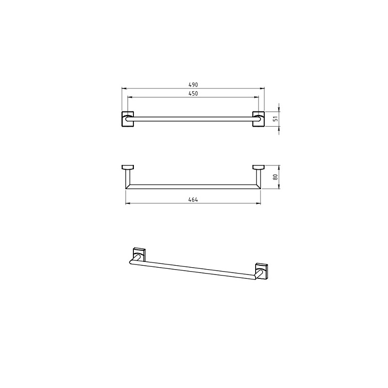 Držák ručníků Metalia 12, chrom, Novaservis, 0227,0