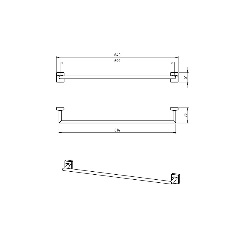 Držák ručníků Metalia 12, chrom, Novaservis, 0228,0