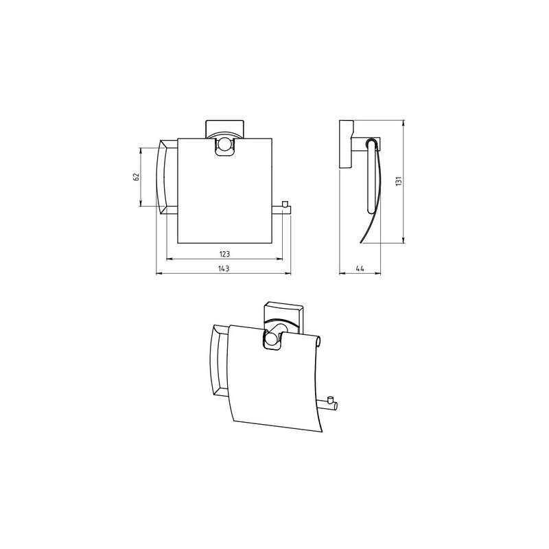 Držák toaletního papíru Metalia 12, chrom, Novaservis, 0238,0