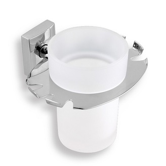 Držák skleničky a kartáčků Metalia 12, sklo/chrom, Novaservis, 0249,0