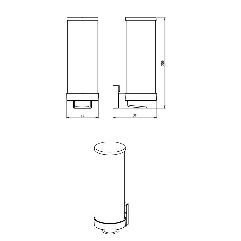 Zásobník na kosmetické tampóny Metalia 12, sklo/chrom, Novaservis, 0272,0