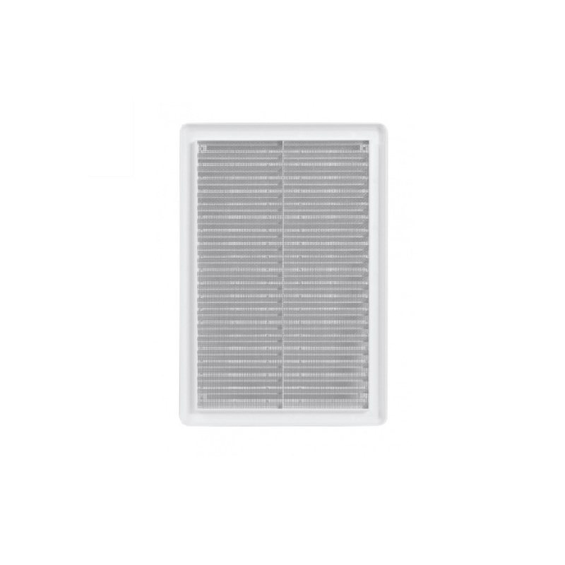 Větrací mřížka 200 × 300 mm, se síťovinou a krytem, bílá, HACO 0315