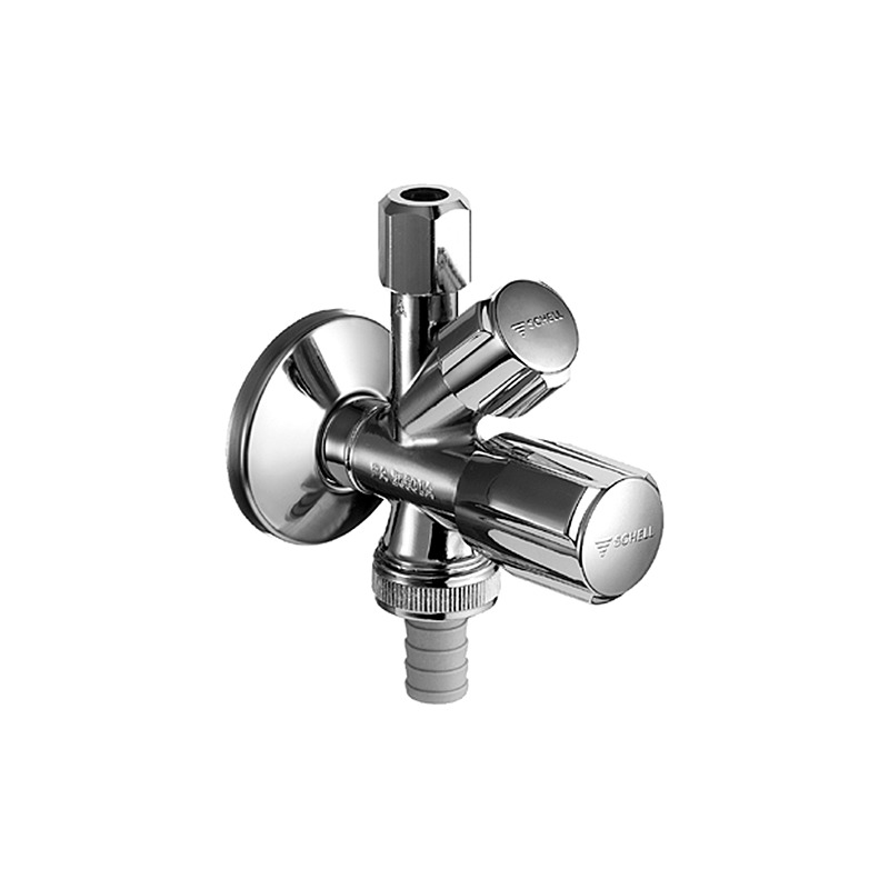 Ventil rohový kombinovaný Comfort 1/2 x 3/4 x 3/8, Schell 035510699