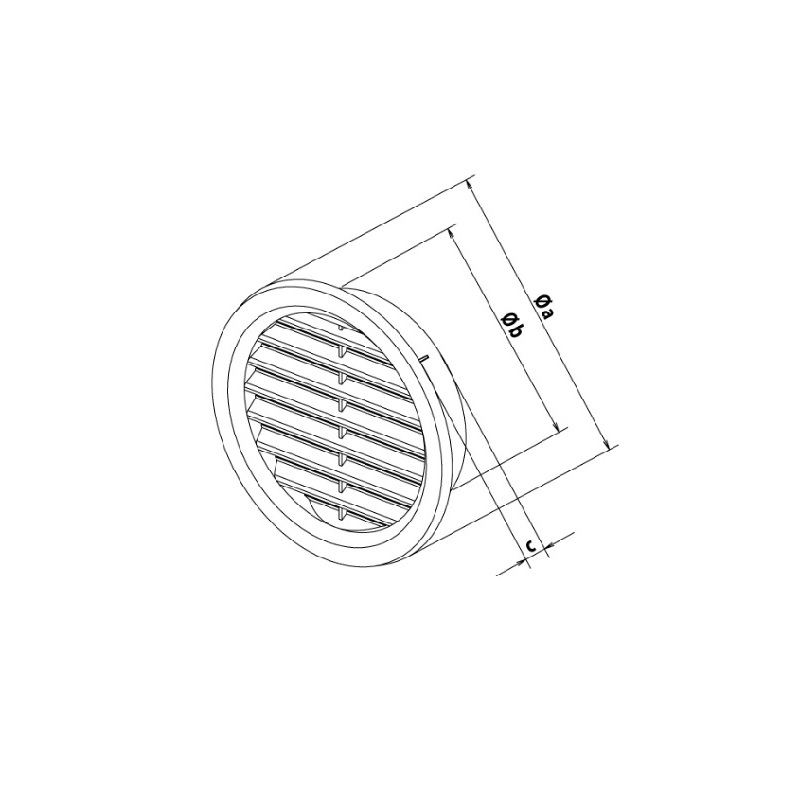 Větrací mřížka kruhová, d 125 mm, se síťovinou, bílá, HACO 0405