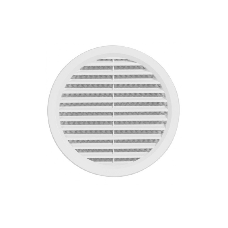 Větrací mřížka kruhová, d 125 mm, se síťovinou, bílá, HACO 0405