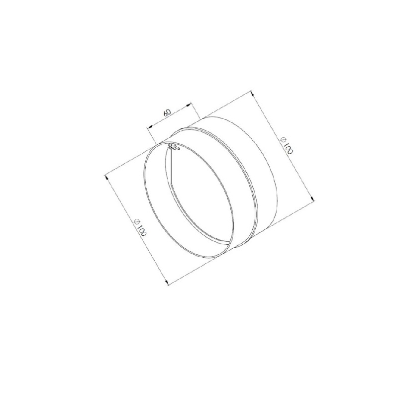 Zpětná klapka plastová, d 100 mm, bílá, HACO 0695