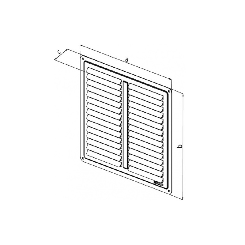 Větrací mřížka nerezová krytka, 200 × 300 mm, HACO 0713