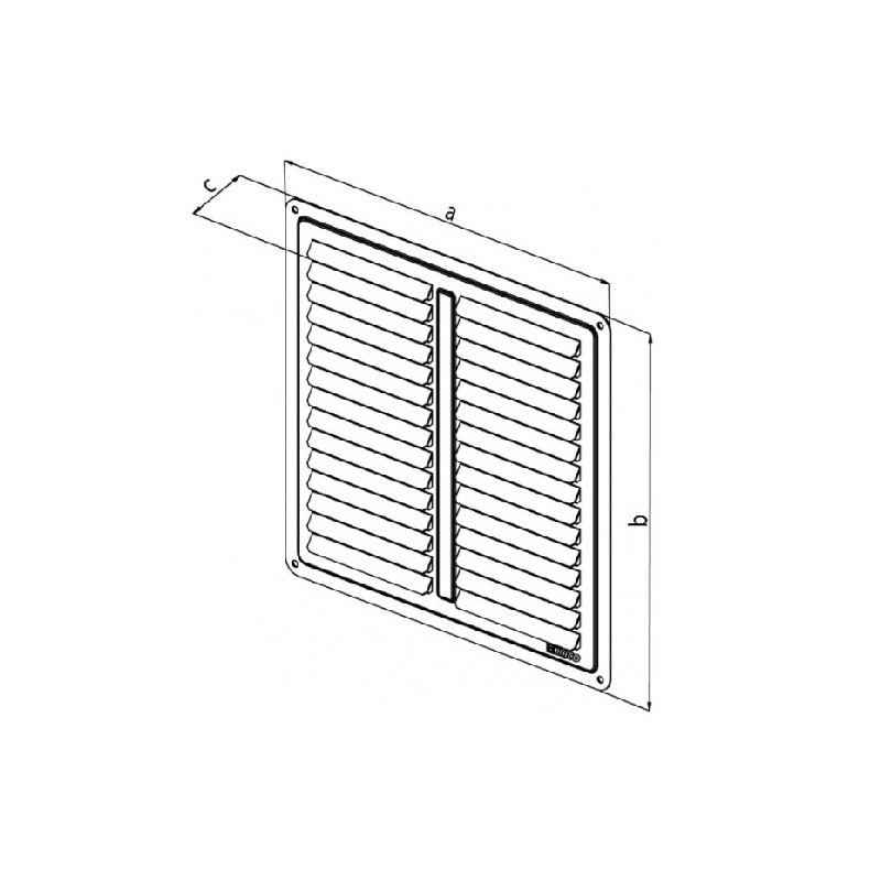 Větrací mřížka nerezová krytka, 300 x 300 mm, HACO 0715
