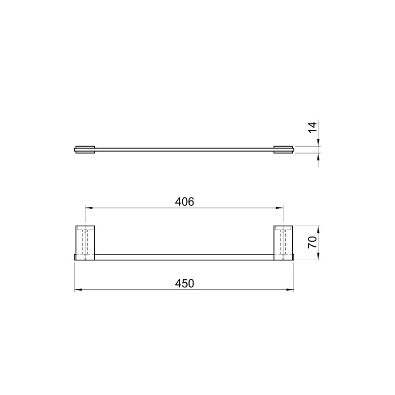 Držák ručníků Metalia 9, chrom, Novaservis, 0927,0