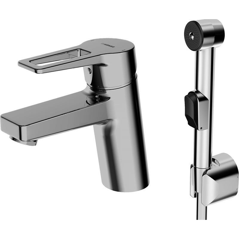 Umyvadlová baterie HANSATWIST, chrom, stojánková, bez výpustě, Hansa 09302205