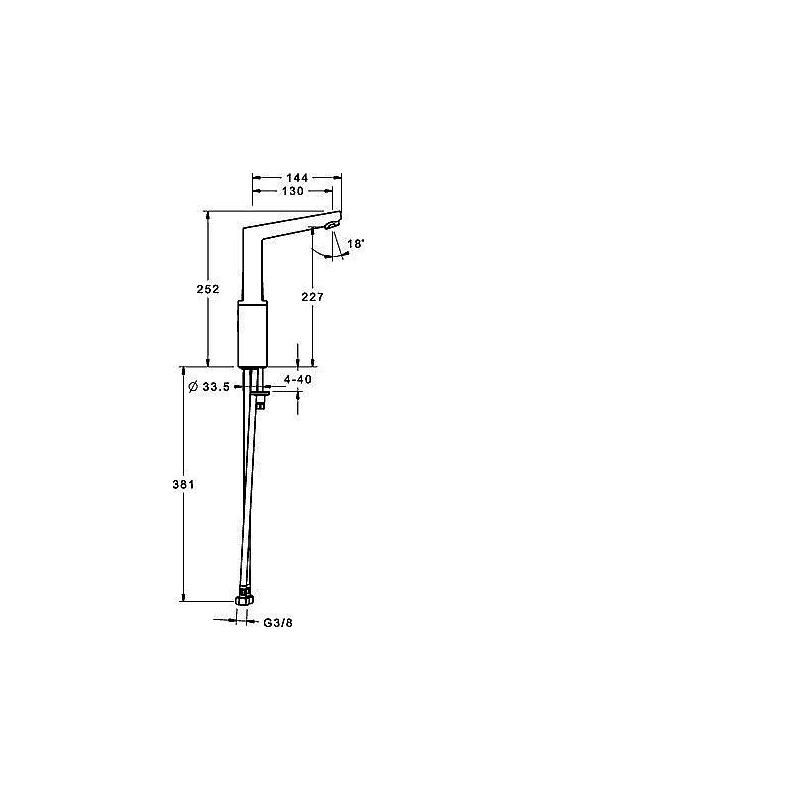 Umyvadlová baterie HANSATWIST, chrom, stojánková, bez výpustě, Hansa 09552205