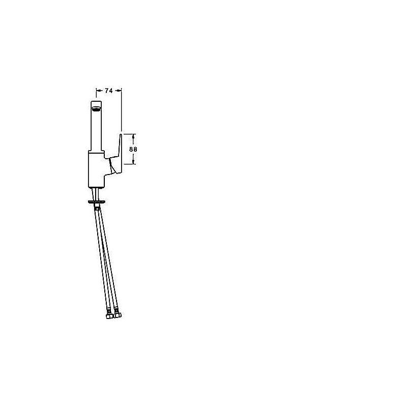 Umyvadlová baterie HANSATWIST, chrom, stojánková, bez výpustě, Hansa 09552205