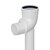 Redukční koleno odkouření 90° d 60 x 80, s podpěrou 500 mm, PP, Ricom Gas 1006080PB