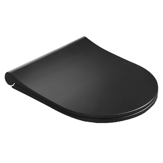 WC sedátko s poklopem, černé, Sapho 100787-110