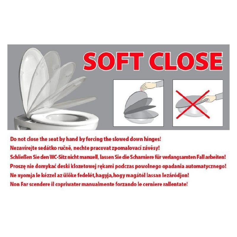 WC sedátko s poklopem, černé, Sapho 100787-110