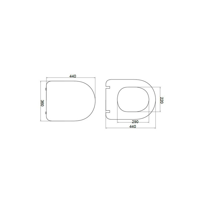 WC sedátko s poklopem, bílé, Sapho 100787