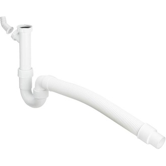 Dřezový sifon bez výpusti G 6/4, odpad 50/40 mm, s přípojkou, Viega 101633