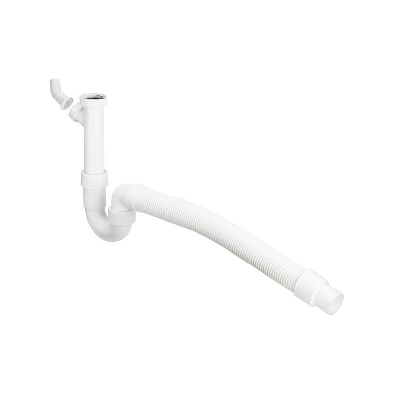 Dřezový sifon bez výpusti G 6/4, odpad 50/40 mm, s přípojkou, Viega 101633