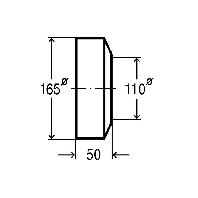 WC rozeta DN 100, d 165, Viega 101671
