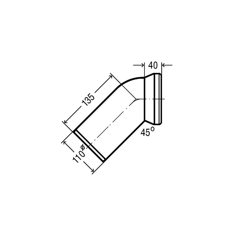 Koleno 45°, DN 100, Viega 101718