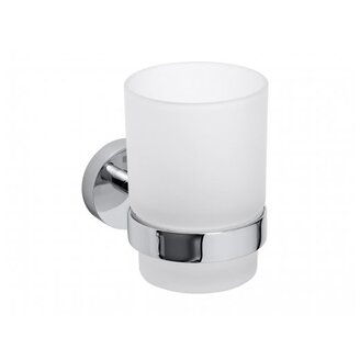 Držák skleničky a kartáčků OMEGA, sklo/chrom, Bemeta, 104110012