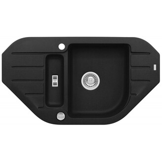 Kuchyňský rohový granitový dřez Alveus Niagara 60 Black 900 x 500 mm