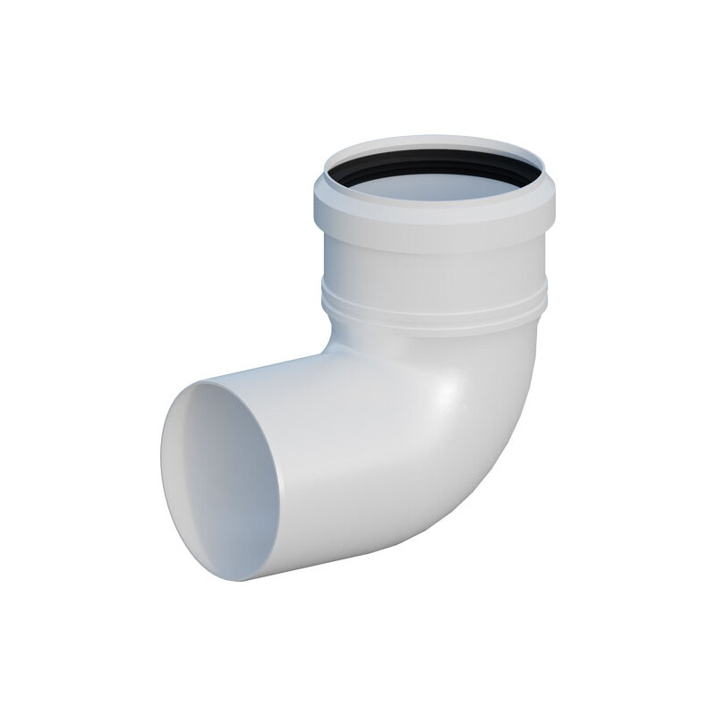 Koleno odkouření 87,5° d 125, PP, Ricom Gas 10125B