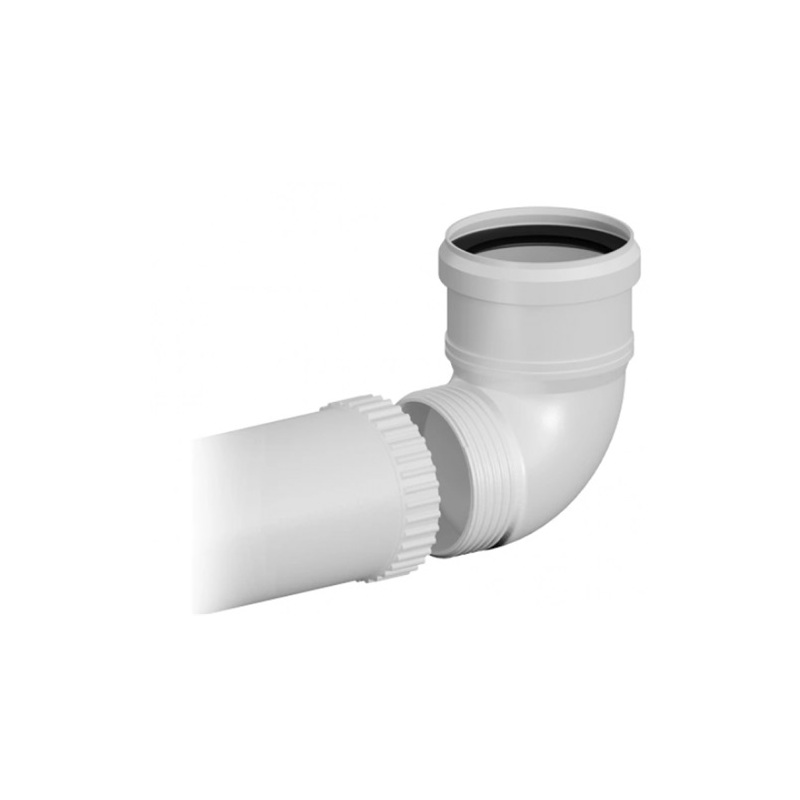 Šroubovací koleno zkrácené 87,5° d 60, délka 500mm, PP, Ricom Gas 10060BS2