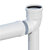 Koleno odkouření 90° d 80, 490 mm, s podpěrou 500 mm, PP, Ricom Gas 10080PBS2