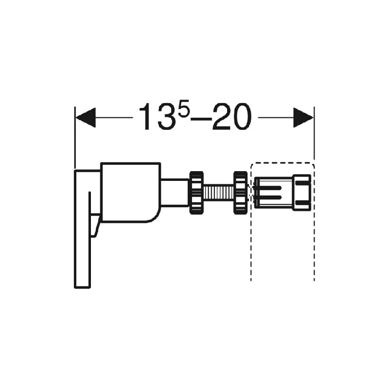 Sada pro ukotvení do stěny GEBRIT DUOFIX 111.815.00.1