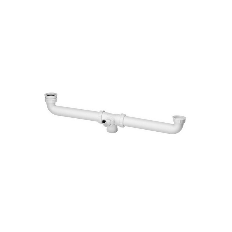 Sifonové spojení 1 1/2, dvoudřez 18 - 60 cm, s centrickým odtokem, Viega 113063