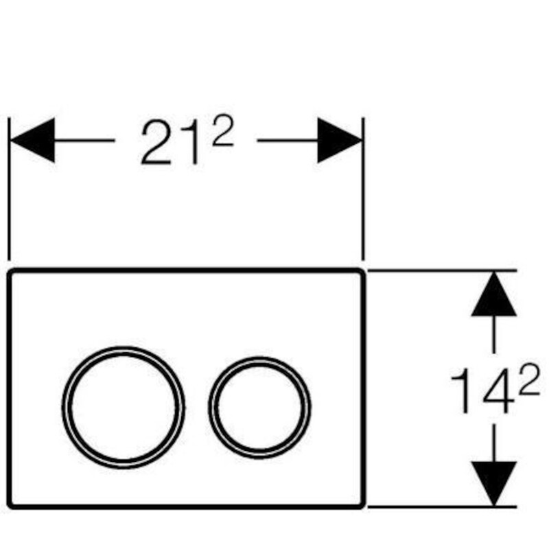 Deska ovládací GEBERIT OMEGA 20 bílá/chrom lesk, 115.085.KJ.1