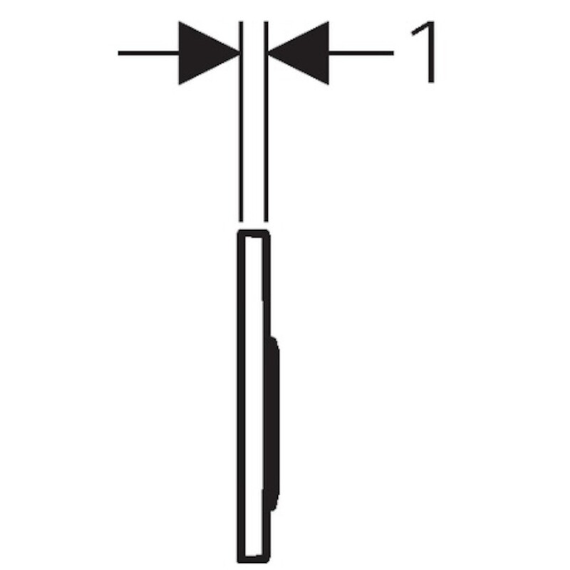 Deska ovládací GEBERIT OMEGA 20 bílá/chrom lesk, 115.085.KJ.1