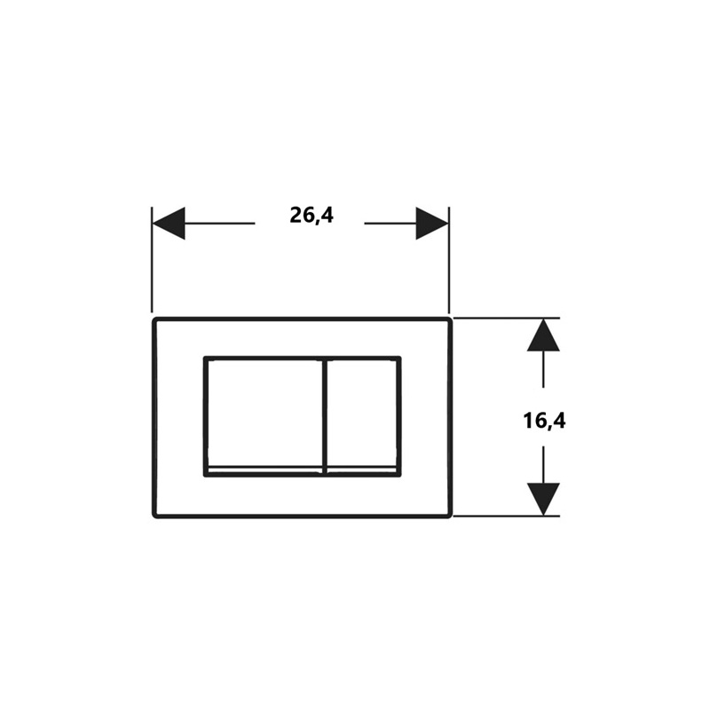 Deska ovládací GEBERIT DELTA 30 chrom lesk, 115.137.21.1