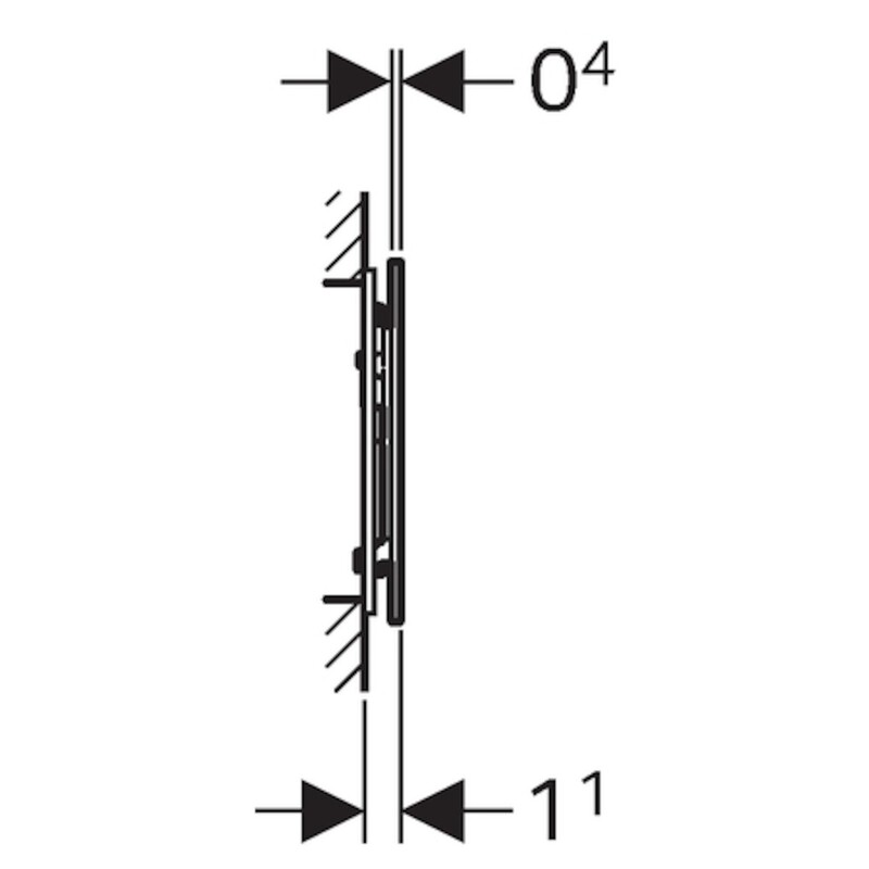 Deska ovládací GEBERIT SIGMA 70 kartáč, 115.620.FW.1