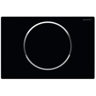 Deska ovládací GEBERIT SIGMA 10 černá/chrom lesk, 115.758.KM.5