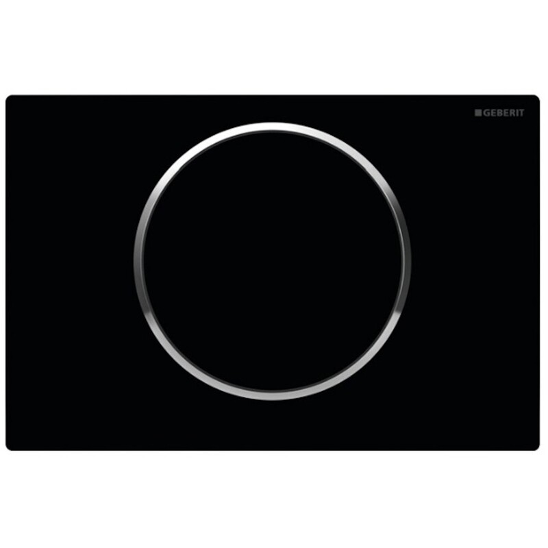 Deska ovládací GEBERIT SIGMA 10 černá/chrom lesk, 115.758.KM.5