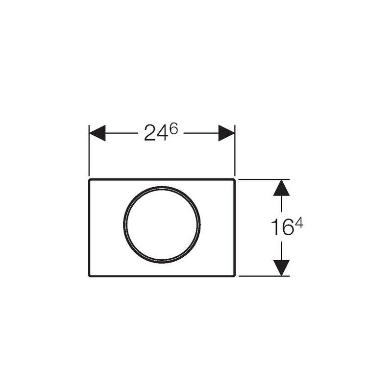 Deska ovládací GEBERIT SIGMA 10 černá/chrom lesk, 115.758.KM.5